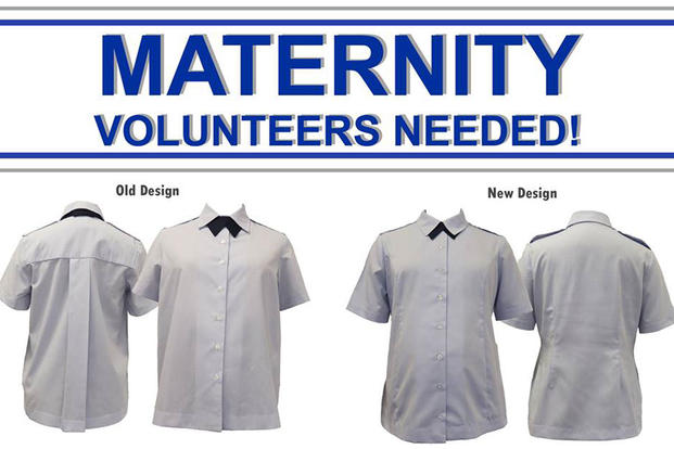 The Air Force Uniform Office at Wright-Patterson AFB is looking for volunteers to help with wear testing the new Maternity Service Dress Shirt. (Wright-Patterson AFB Facebook photo)