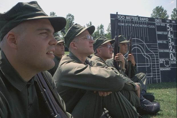 Vincent D'Onofrio and Matthew Modine star in "Full Metal Jacket." (Warner Bros.) Full Metal Jacket boot camp