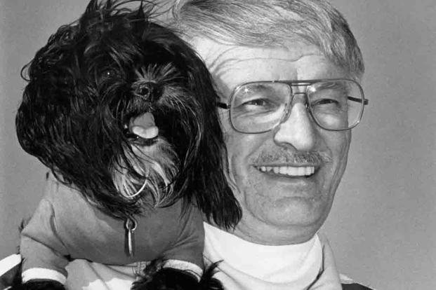 Art Scholl with his dog Aileron. (Art Scholl Aviation)