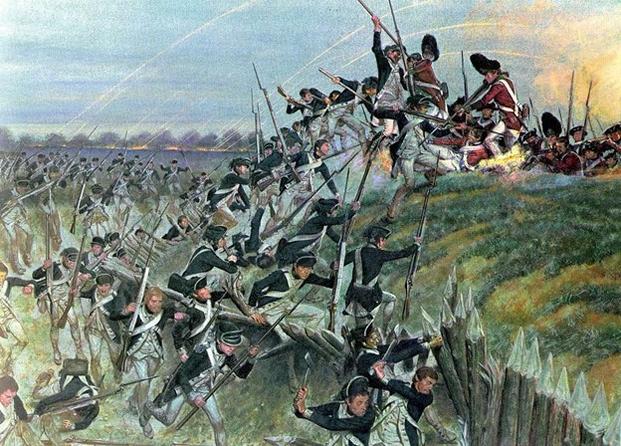 Storming of Redoubt #10 during the Siege of Yorktown.