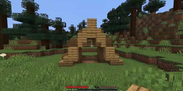 Building a house in Minecraft