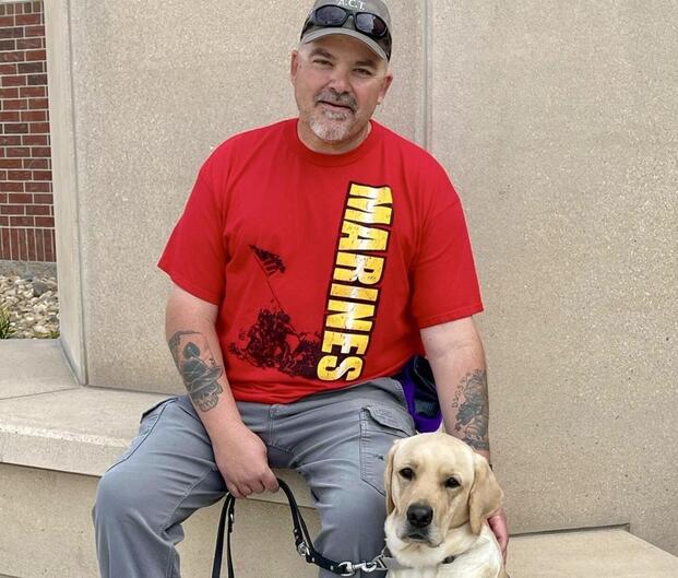 Hank Ford, an Army and Marine Corps veteran, with his dog, Tommy. (Submitted photo)