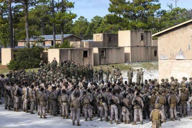 U.S. Marines with 2/2, along with Spanish, Brazilian, Chilean, Colombian, and Argentine Marines conduct patrols (DVIDS, photo by Corporal Payton Goodrich)