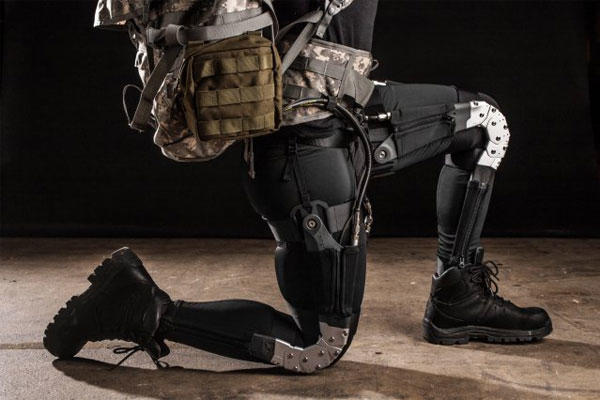 High-tech research being developed by the U.S. military, such as this exoskeleton that would help reduce injury and fatigue, is quickly blurring the lines between science-fiction and future warfare. (U.S. Army photo)