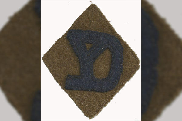 World War I marked the first time U.S. soldiers wore shoulder sleeve insignia to identity the unit in which they served. Here is an example of the 26th Division shoulder patch. (Photo: David Kaufman Collection)