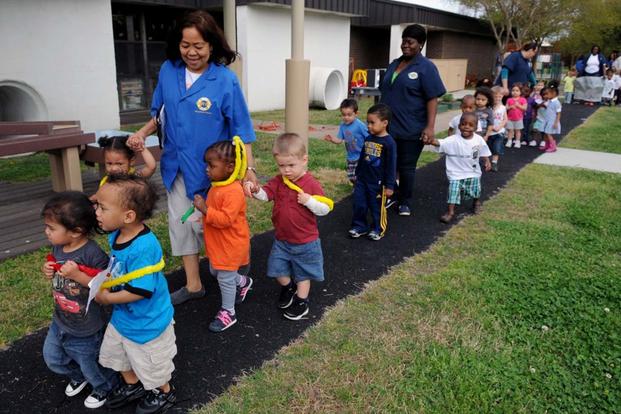 Naval Support Activity Hampton Roads Child Development Center hosts a Month of the Military Child parade (Navy Photo)