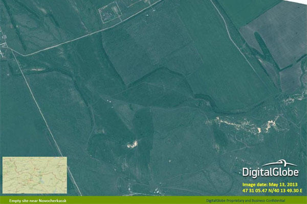Empty site near Novocherkassk before military buildup -  13 May 2013