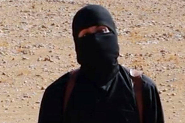 This undated image shows a frame from a video released Friday, Oct. 3, 2014, by Islamic State militants that purports to show the militant commonly known as "Jihadi John." (AP Photo)