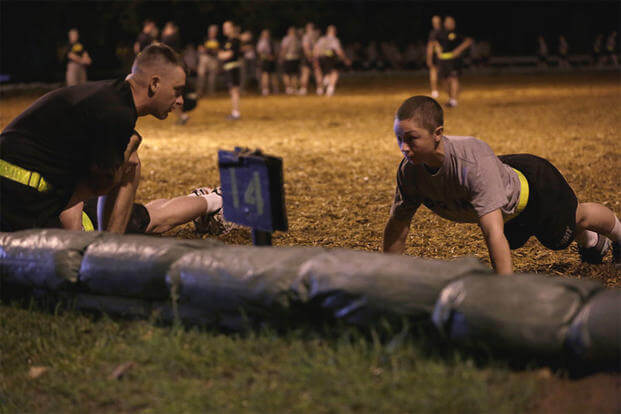 A U.S. Army Soldier conducts a Ranger Physical Assessment during the Ranger Course on Fort Benning, GA., April 20, 2015. (U.S. Army photo by Sgt. Paul Sale/Released)