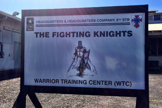 The Fighting Knights sign.