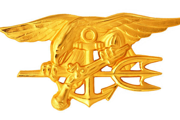 Navy Special Warfare Trident insignia worn by qualified U.S. Navy SEALs. (U.S. Navy photo)