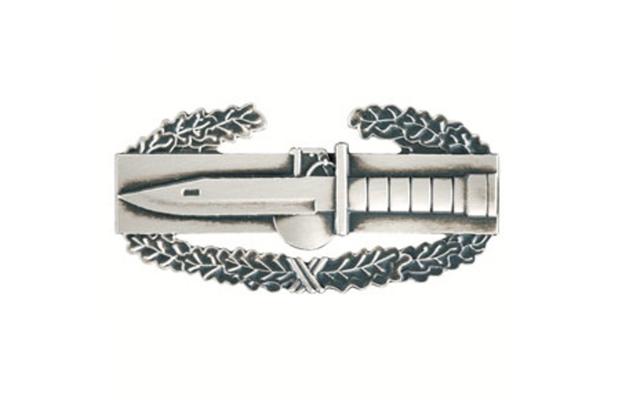 The Army has proposed creating a new Expert Action Badge, which would resemble the Combat Action Badge as shown above, featuring the M9 bayonet and the M67 fragmentation grenade but without the wreath. (Military Medals of America image)