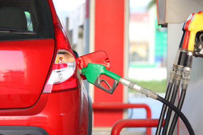 car at fuel pump