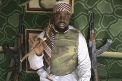 An image of Abubakar Shekau, the proclaimed leader of Boko Haram, taken from a video