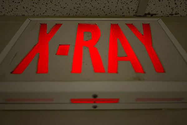 X-ray room sign. (U.S. Air Force/Staff Sgt. Evelyn Chavez)