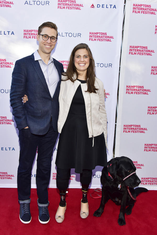 EAST HAMPTON, NY - OCTOBER 07: Boston Marathon Survivors Patrick Downes and Jessica Kensky attend the Marathon: The Patriots Day Bombing Screening during The Hamptons International Film Festival 2016 at UA East Hampton Cinema 6 on October 7, 2016 in East Hampton, New York. (Photo by Eugene Gologursky/Getty Images for Hamptons International Film Festival)