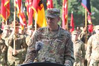 Maj. Gen. Kenneth Kamper at a change of command ceremony.