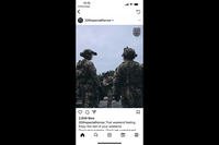 A photo posted to the official 20th Special Forces Group Instagram page shows one of its soldiers (right) wearing Nazi imagery on their helmet.