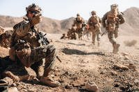 Twentynine Palms, CA (Feb. 9, 2023) - Marines with 3rd Littoral Combat Team, conduct Range 400, during a Marine Littoral Regiment Training Exercise (U.S. Marine Corps photo by Sergeant Patrick King)