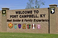 A photo of the entrance sign outside of Gate 3 at Fort Campbell, Ky. (U.S. Army photo/Sam Shore)
