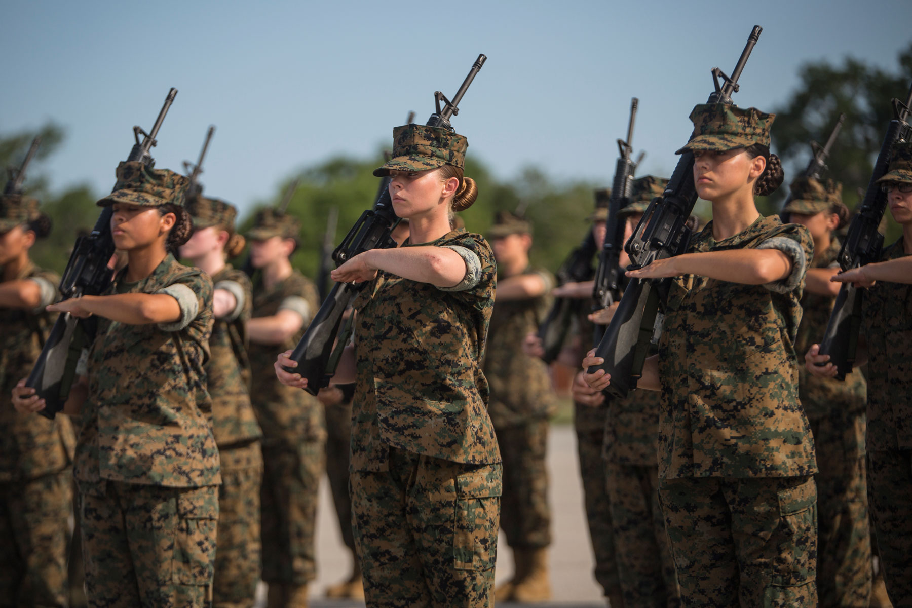 Military Female Telegraph   Female Marine Corps Recruits 1800 