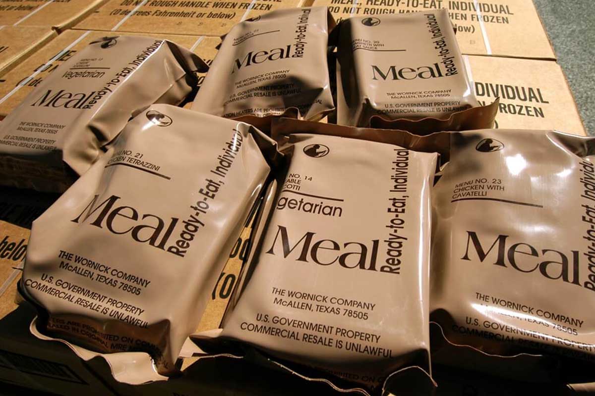US Army Food Daily Military EPA SR Ration MRE Individual Meal Eat USA 1200 kcal 