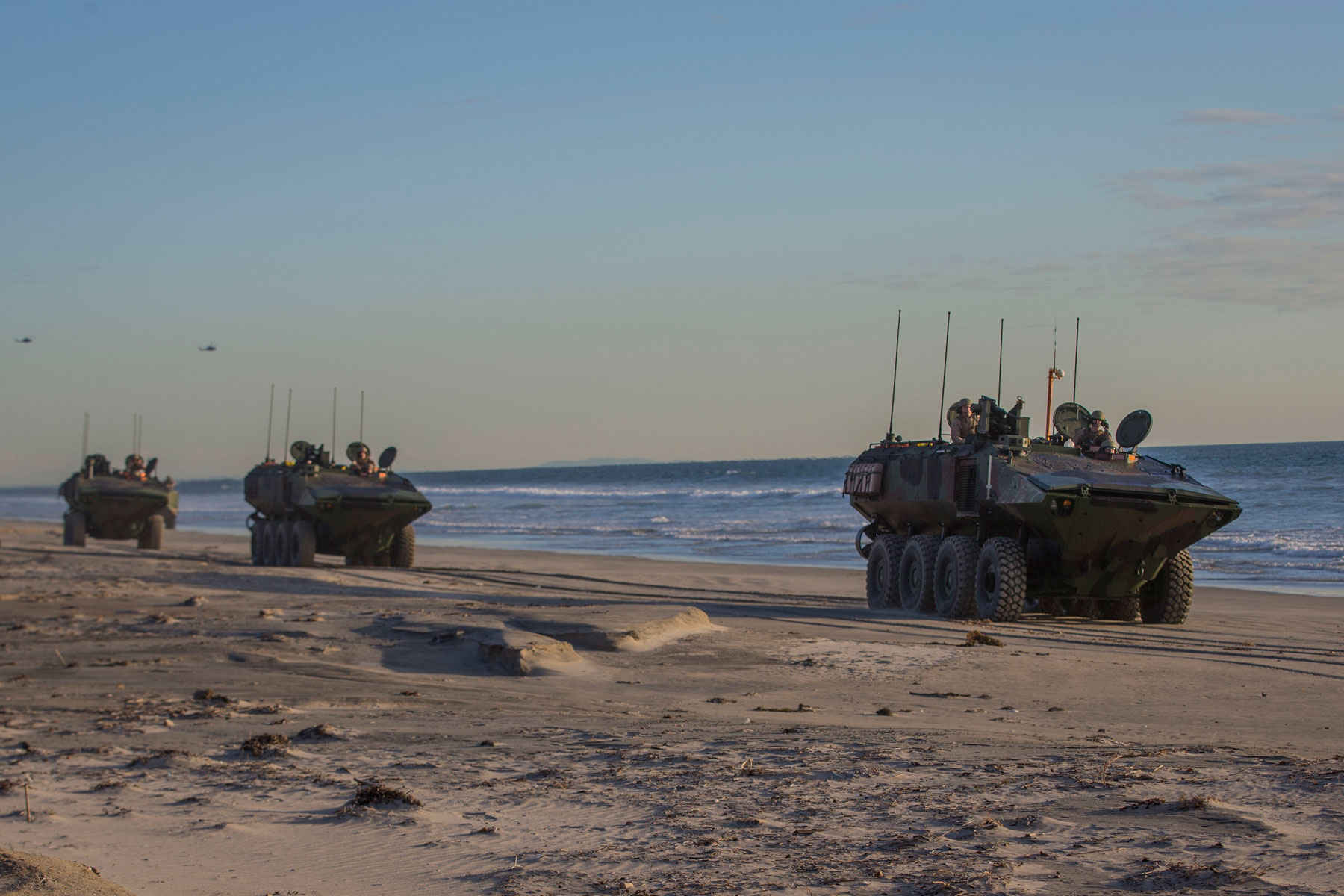 U.S. Marines Amphibious Combat Vehicles at Camp Pendleton