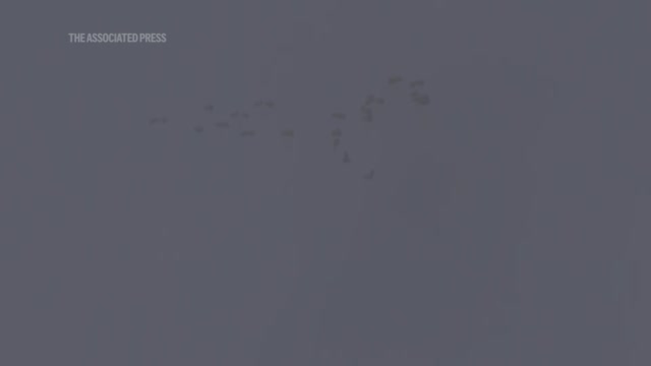 Air Drops of Aid Supplies Parachuted into Gaza Strip as Israel-Hamas War Continues