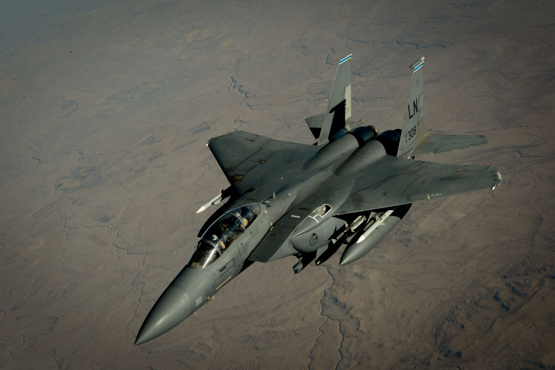 USAF F-15E Flying over Syria airspace 