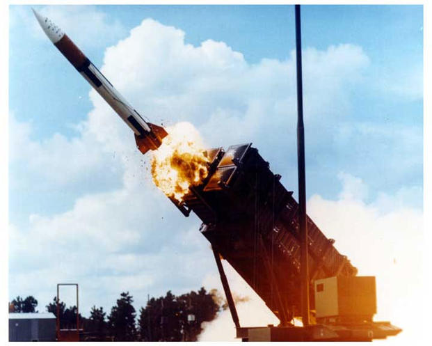 The MIM-104C Patriot missile “Scud buster” in use during Desert Storm. (U.S. Army)