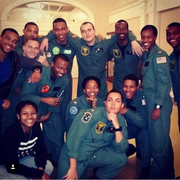 Photo taken in early 2014 at Training Squadron (VT-) 2 in Milton, Florida shows a dozen black aviation trainees. (Courtesy Courtland Savage)