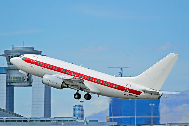 A Janet Airlines plane takes off from Las Vegas - McCarran International Airport, Nevada, April 19, 2011. (Photo by Tomás Del Coro via Wikipedia)
