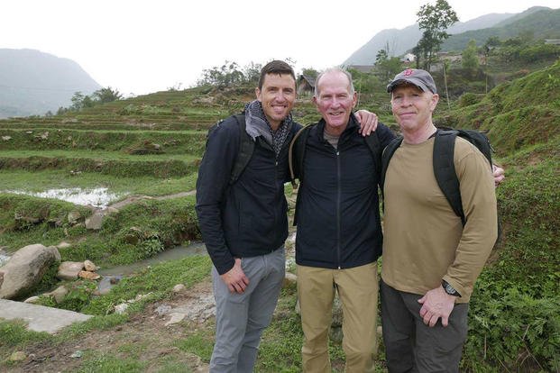 Jason McCarthy, Richard Rice and their partner in design/adventure Paul Litchfield, in Vietnam. (Courtesy Photo)