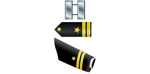 Lieutenant (LT, O3) insignia