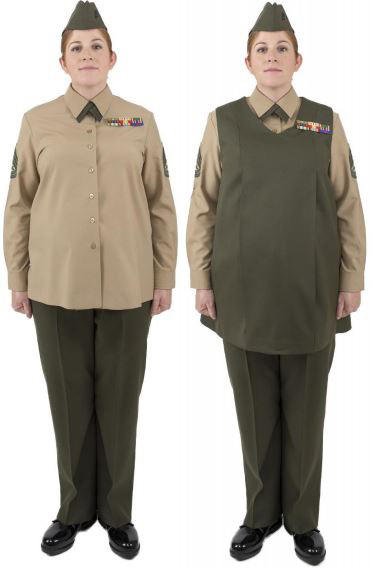 The current Marine Corps maternity uniform (Marine Corps)
