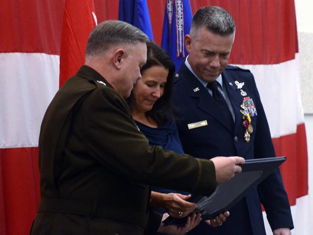 National Guard retirement ceremony.