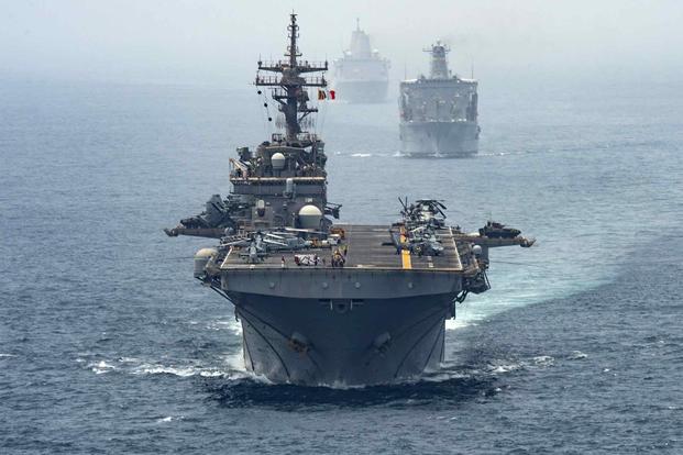 Official U.S. Navy file photo of the Amphibious assault ship USS Boxer.