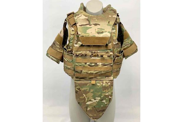 The "Mach 'V'" body armor system is designed for female airmen.