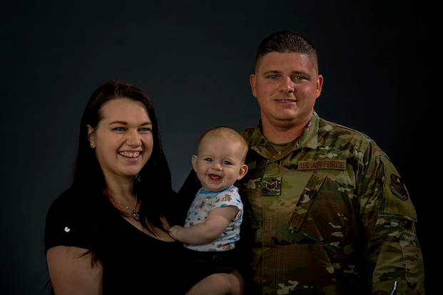army family of three