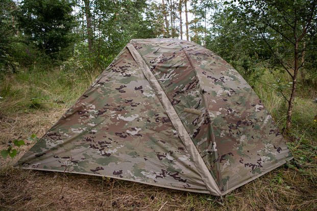 tent during a field exercise