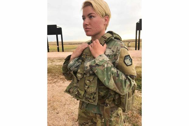 Spc. Hannah Carver-Frey participates in tfield-testing for the Modular Scalable Vest.