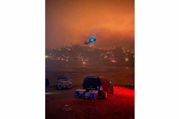 California National Guard wildfire rescue