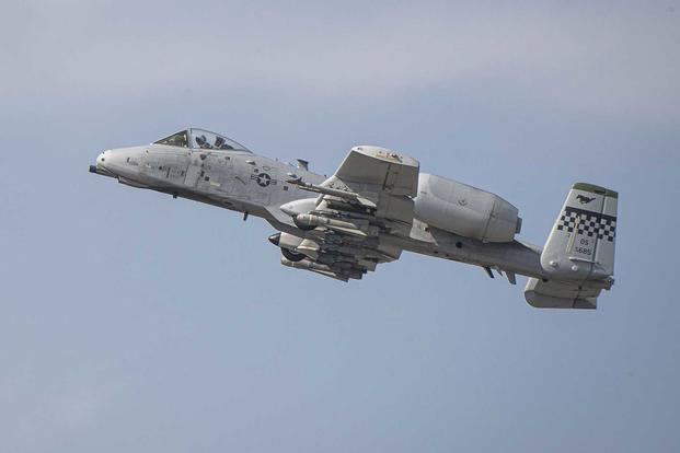 A 25th Fighter Squadron A-10C Thunderbolt II ascends the skies.