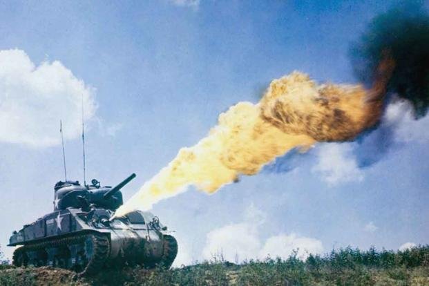 m4a3 sherman tank zippo flamethrower