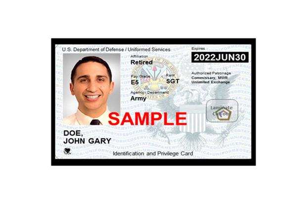 free fake retired military id card