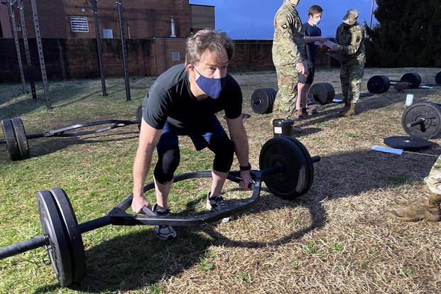 Matthew Cox took the Army’s new combat fitness test (ACFT) at Ft. Myer