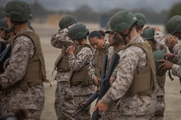 Female recruits Marine Corps Recruit Depot