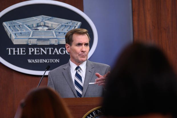 Pentagon Press Secretary John F. Kirby holds a press briefing, at the Pentagon