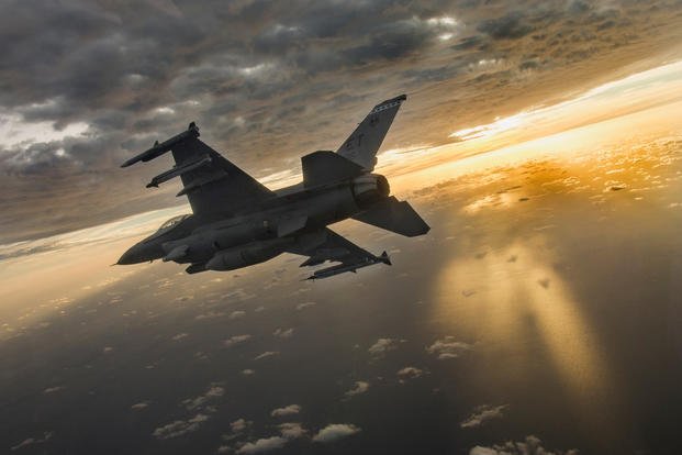 U.S. Air Force F-16 during a mission at Eglin Air Force Base