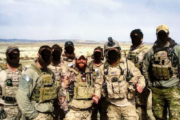 Navy SEAL Eddie Gallagher and team members on deployment.